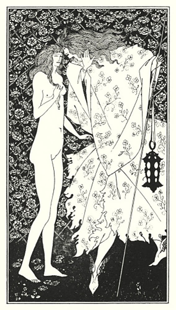 Aubrey Beardsley - The Mysterious Rose Garden