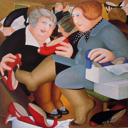 Beryl Cook - Shoe Shop