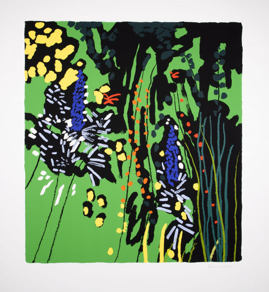 Bruce McLean - Green Garden with Unknown Flower