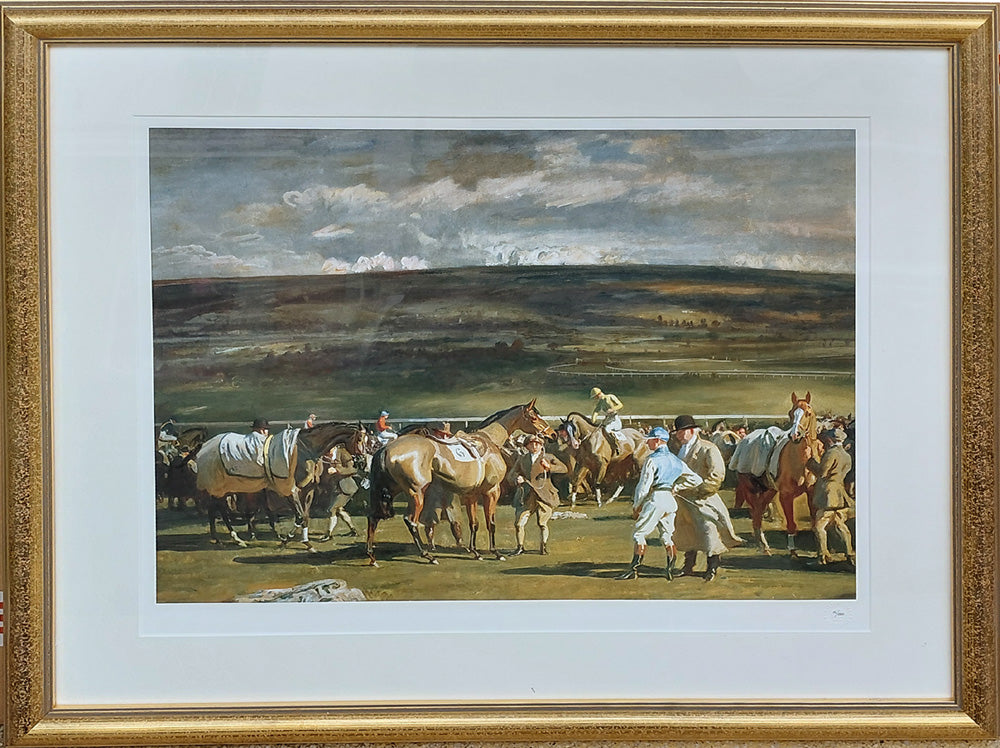 Sir Alfred Munnings - The Saddling Paddock, Cheltenham