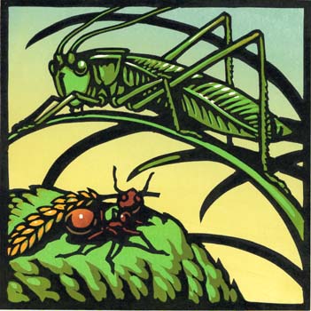 Chris Wormell - Ant and Grasshopper