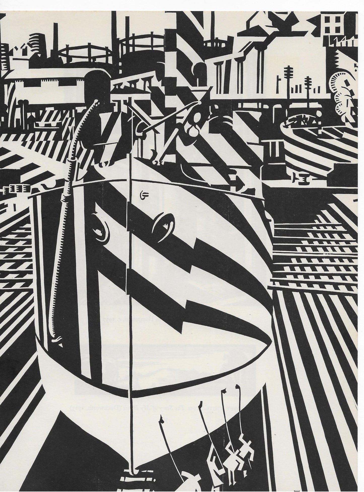 Edward Wadsworth - In Drydock, 1918