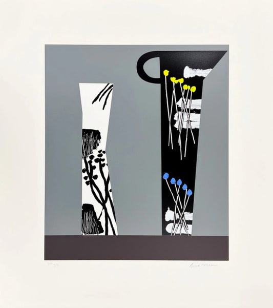 Bruce McLean - a Jug and a Vase in a Grey Interior