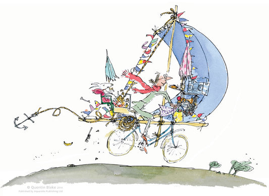 Quentin Blake CBE Signed in pencil - Mrs Armitage on Wheels