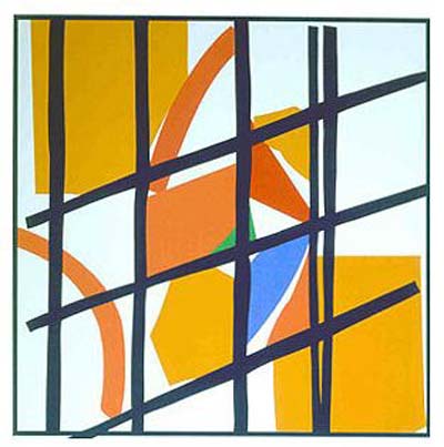 Sandra Blow - Orange and Red Facets