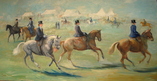 Side Saddle Show - Original painting by Jane Dunn