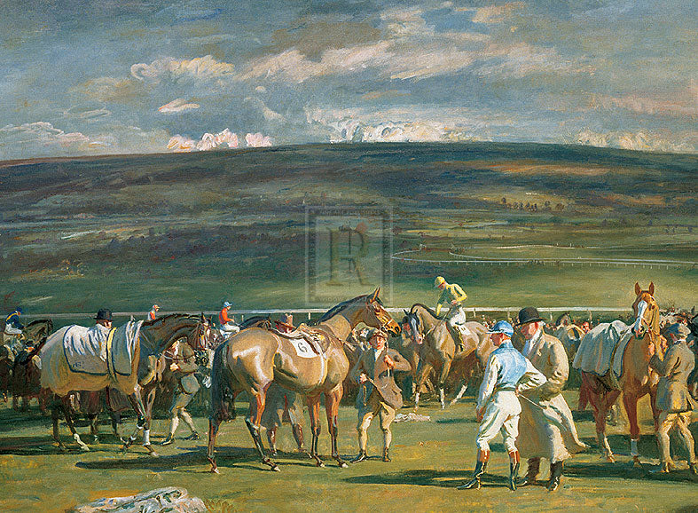 Sir Alfred Munnings - The Saddling Paddock, Cheltenham