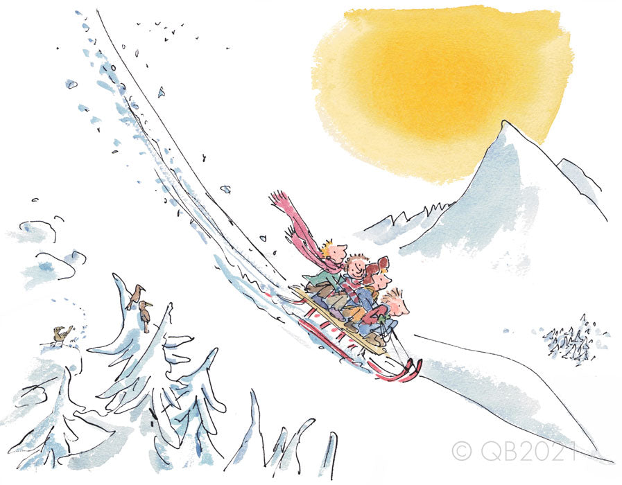 Sir Quentin Blake CBE - Let's see how fast our sledge will go!
