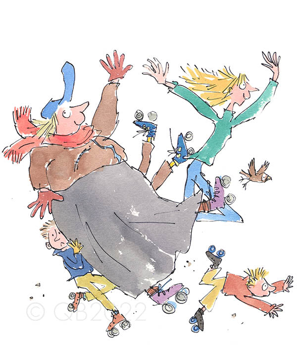 Sir Quentin Blake CBE - R is for Roller-Skates