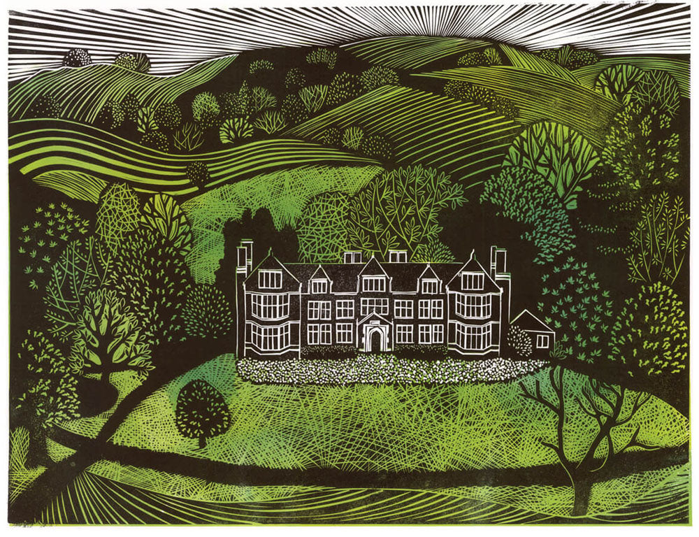 Sarah Kirby Linocut Print - Launde Abbey