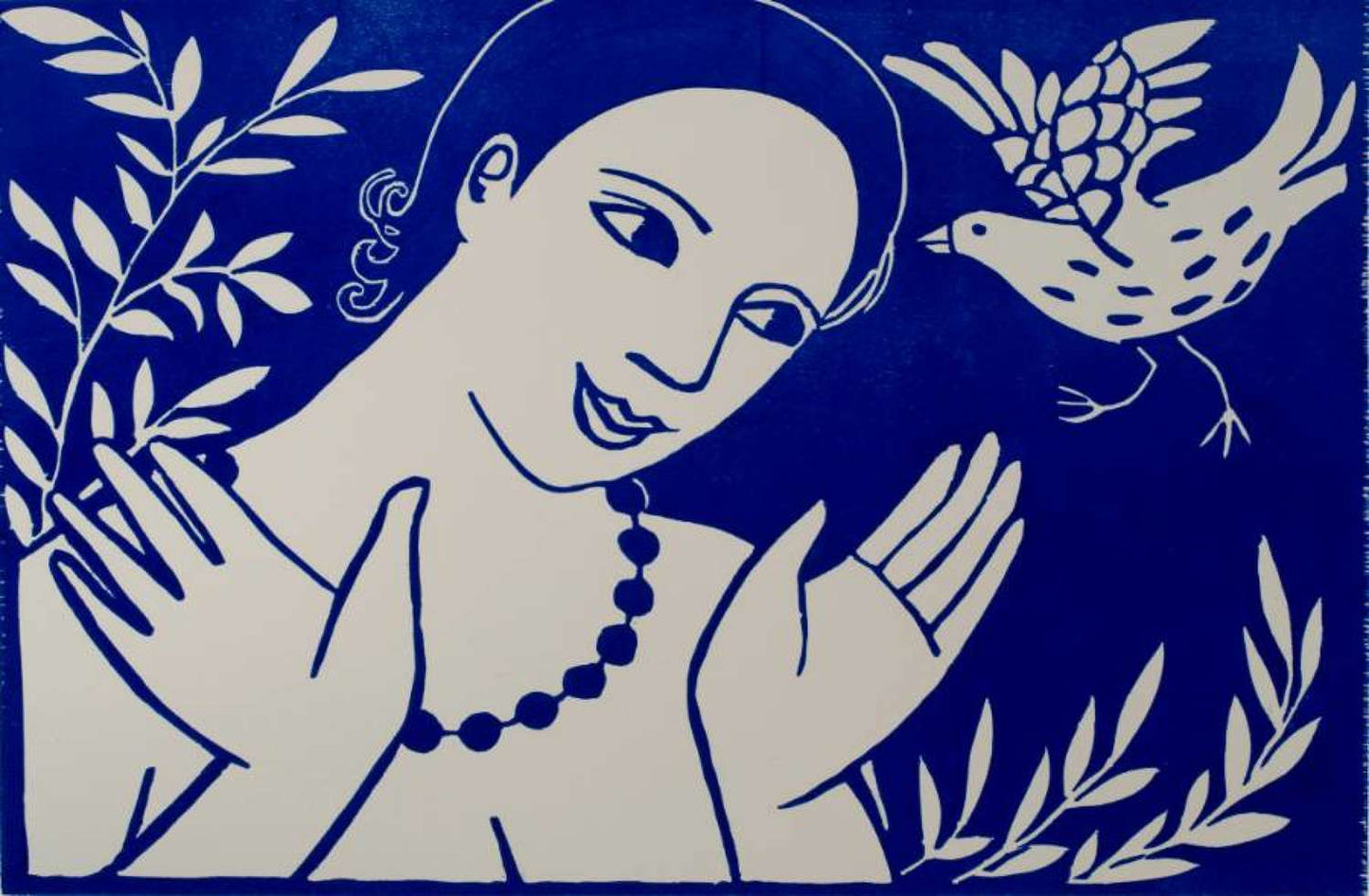 Anita Klein - Blue Angel with Bird