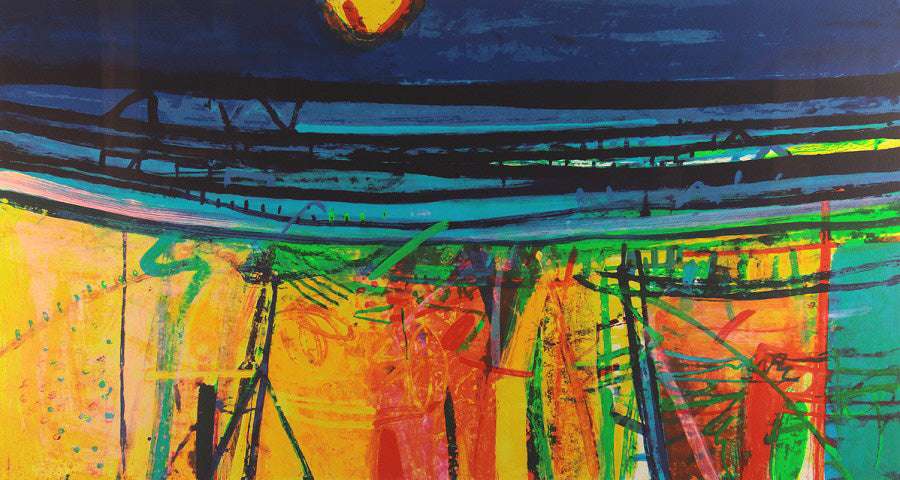 Barbara Rae Triptych Barbara Rae - Seafence – Art Reserve