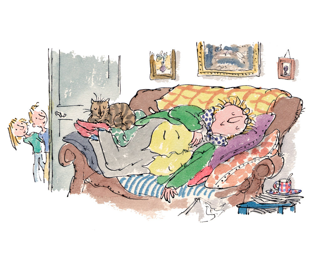 Sir Quentin Blake CBE - Curled up Fast Asleep