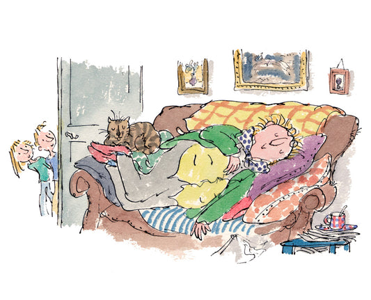 Sir Quentin Blake CBE - Curled up Fast Asleep