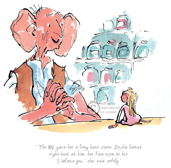 Quentin Blake / Roald Dahl - The BFG gave her a long hard stare