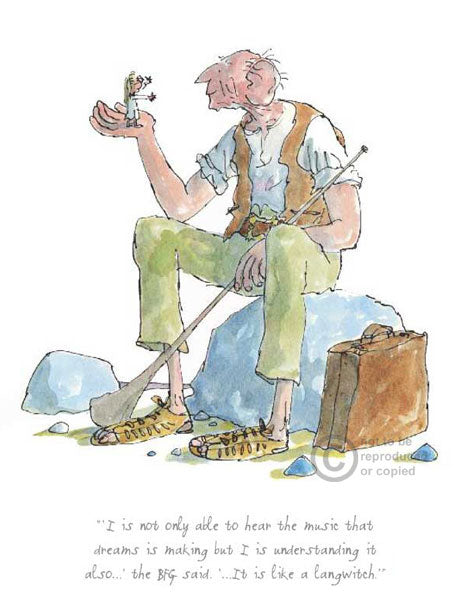 Quentin Blake / Roald Dahl - The BFG - I is not only able to hear Music