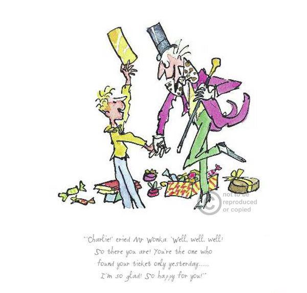 Quentin Blake / Roald Dahl - "Charlie!"- cried Mr. Wonka