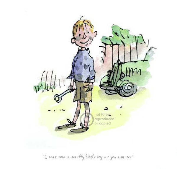 Quentin Blake / Roald Dahl - Danny - I was now a Scruffy Little Boy