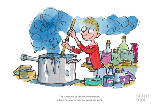 Quentin Blake / Roald Dahl - Runny Powdery or Gooey - George's Marvellous Medicine