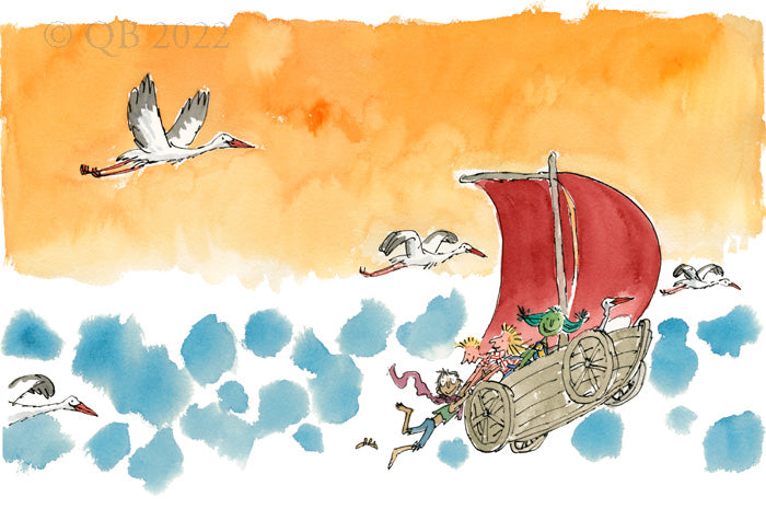 Sir Quentin Blake CBE - A Sailing Boat in the Sky