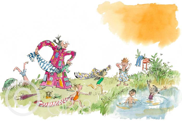 Sir Quentin Blake CBE - Her Overcoat has Pockets Galore