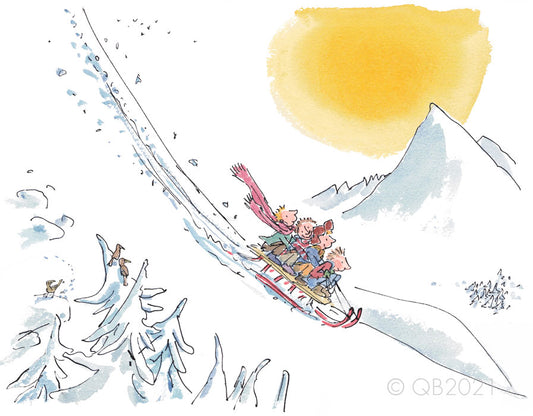 Sir Quentin Blake CBE - Let's see how fast our sledge will go!