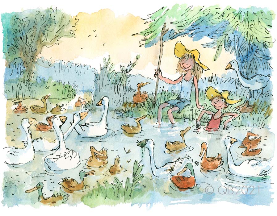 Sir Quentin Blake CBE - The Goose Girl and her Brother